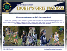 Tablet Screenshot of looneyslaxclub.com